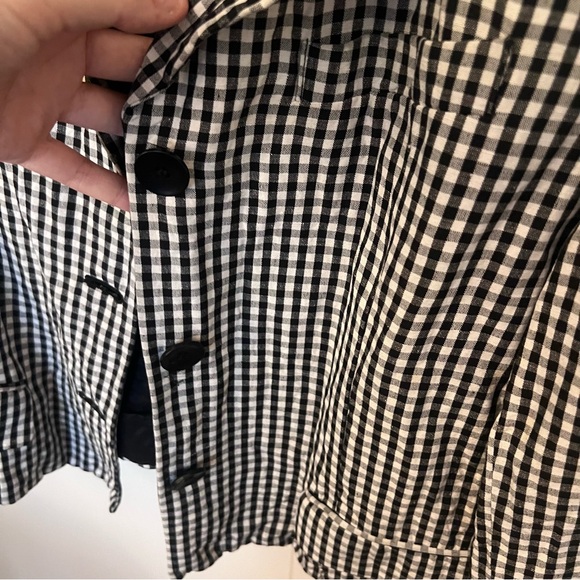 Lord and Taylor black and white checkered blazer jacket size 12 - Picture 4 of 5